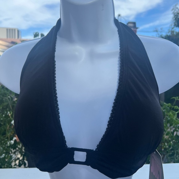Juicy Couture Black Halter Bikini Women’s NWT Swimsuit 2 Pcs Y2K - Picture 5 of 10